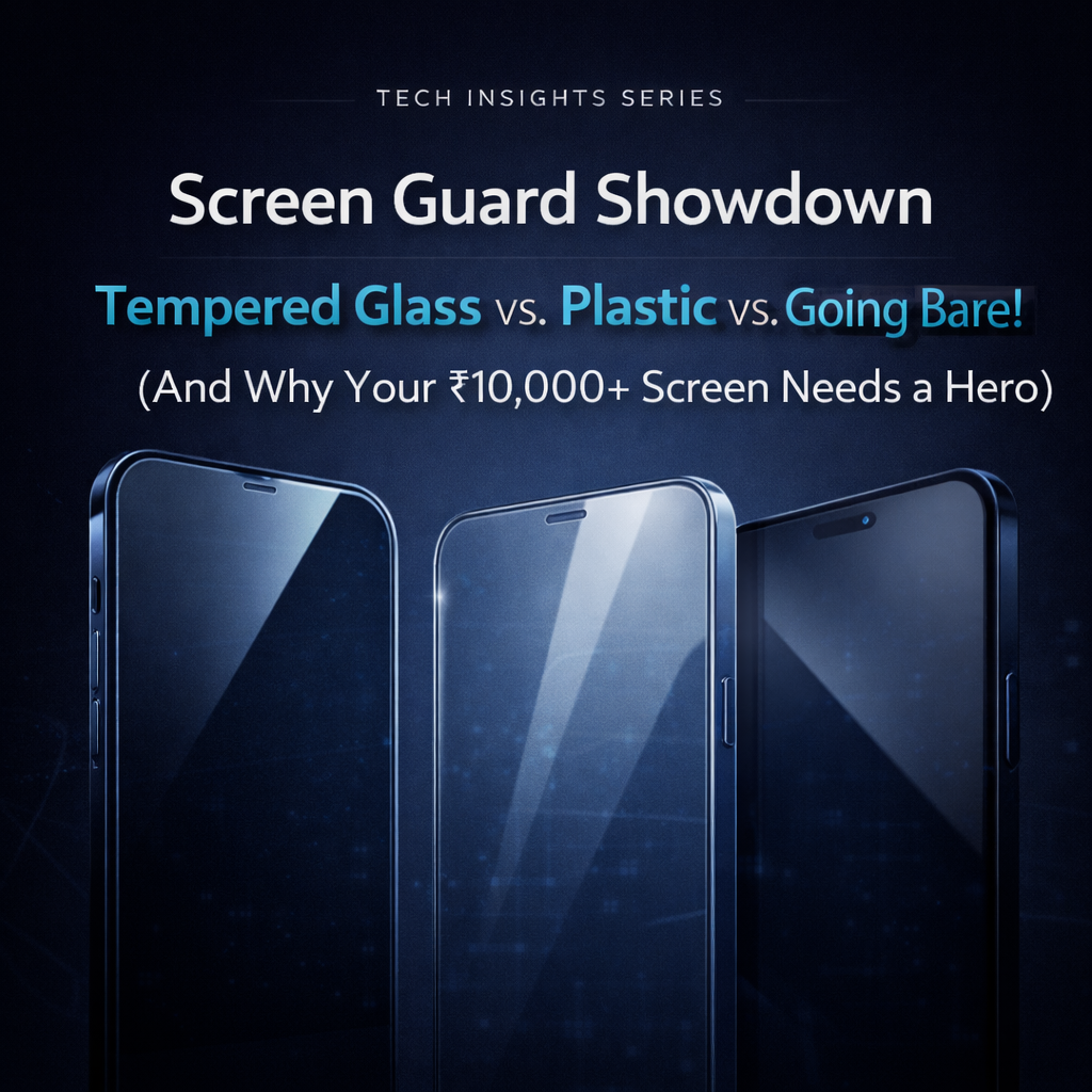 Screen Guard Showdown: Tempered Glass vs. Plastic vs. Going Bare! (And Why Your ₹10,000+ Screen Needs a Hero)
