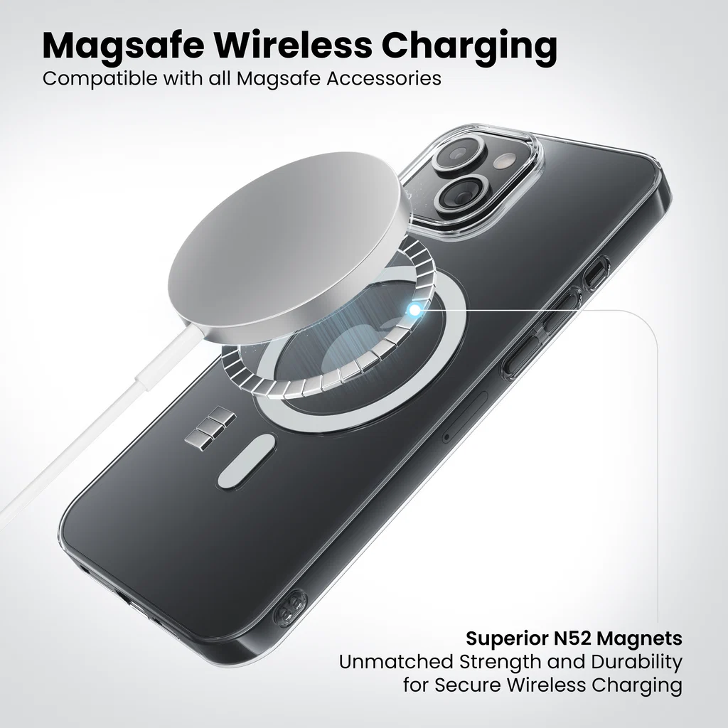 Anti-Yellow Magsafe Clear Case for iPhone 15