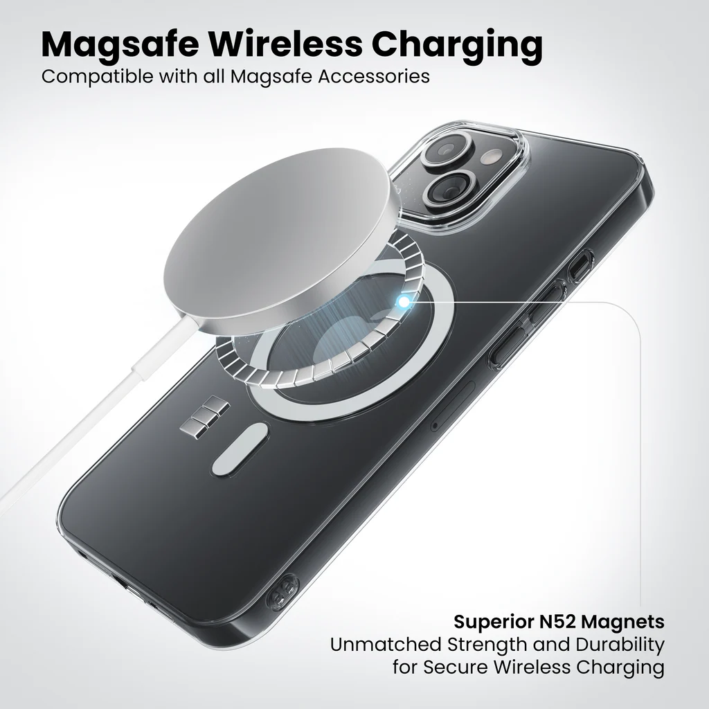 Anti-Yellow Magsafe Clear Case for iPhone 15 Plus