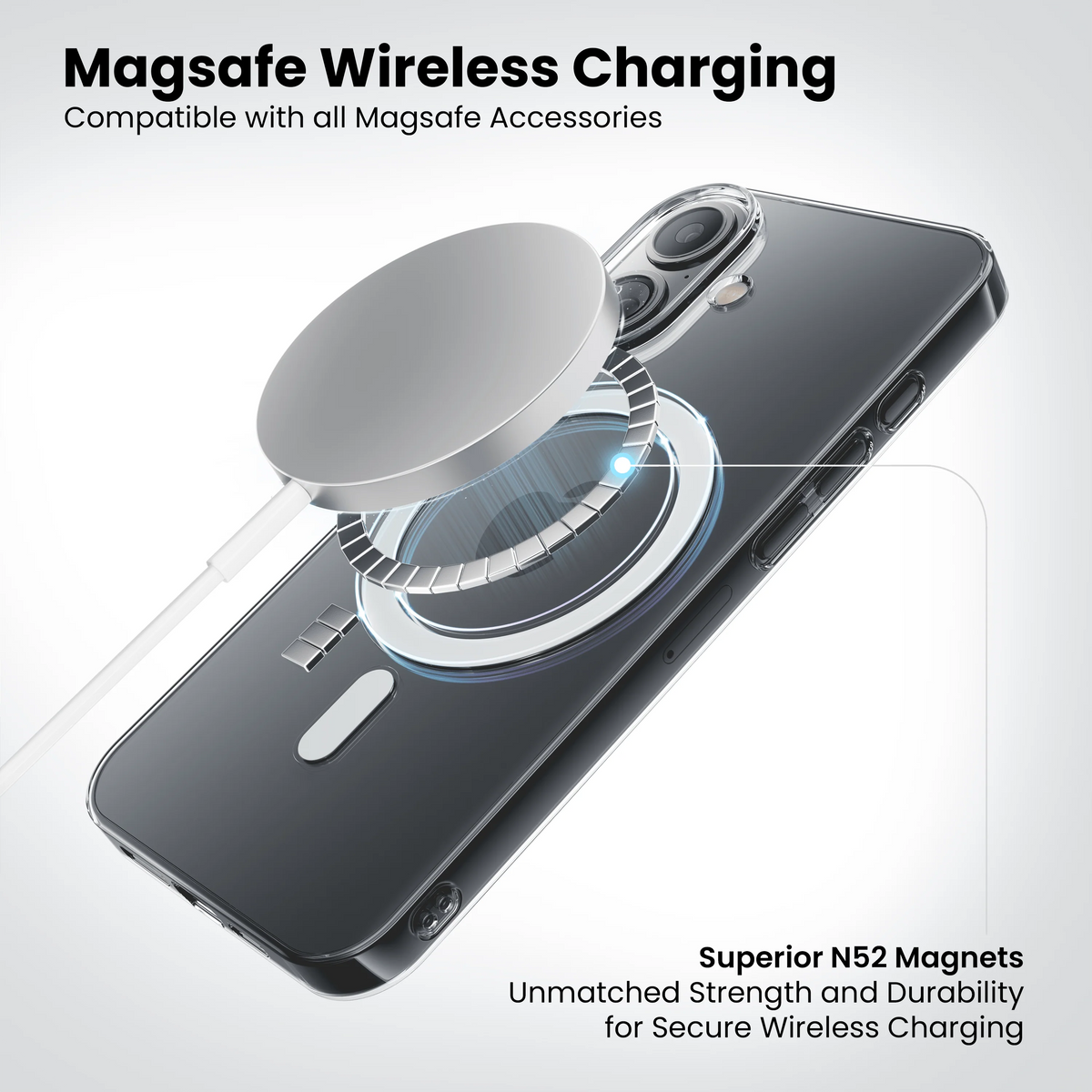 Anti-Yellow Magsafe Clear Case for iPhone 16