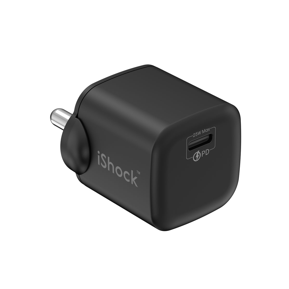 25W Type C Quick Charger GaN mini PD - Black