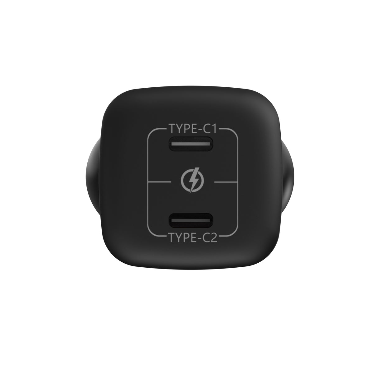 45W Dual Type C Quick Charger GaN mini PD - Black
