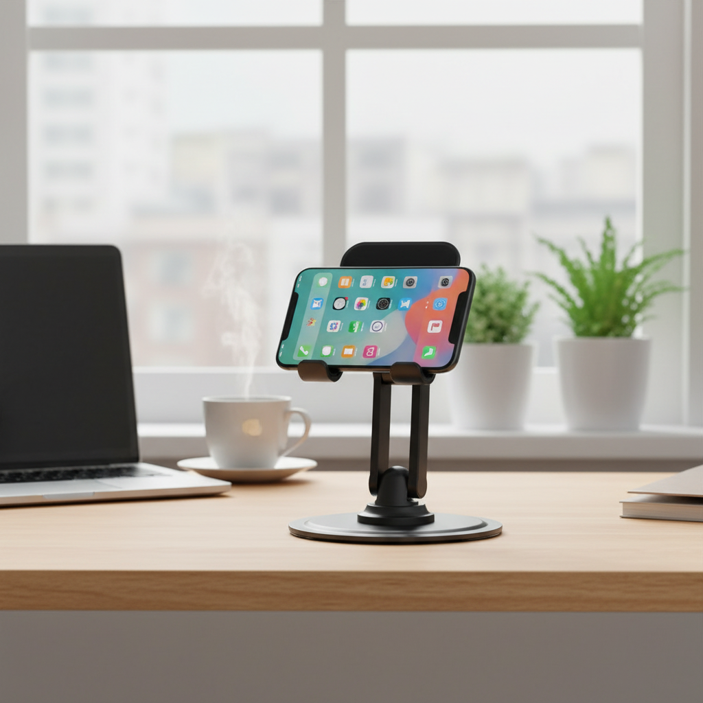 Premium Foldable 360° Rotatable, Height & Angle Adjustable, Anti skid Phone & Tablet Stand ISMS-005