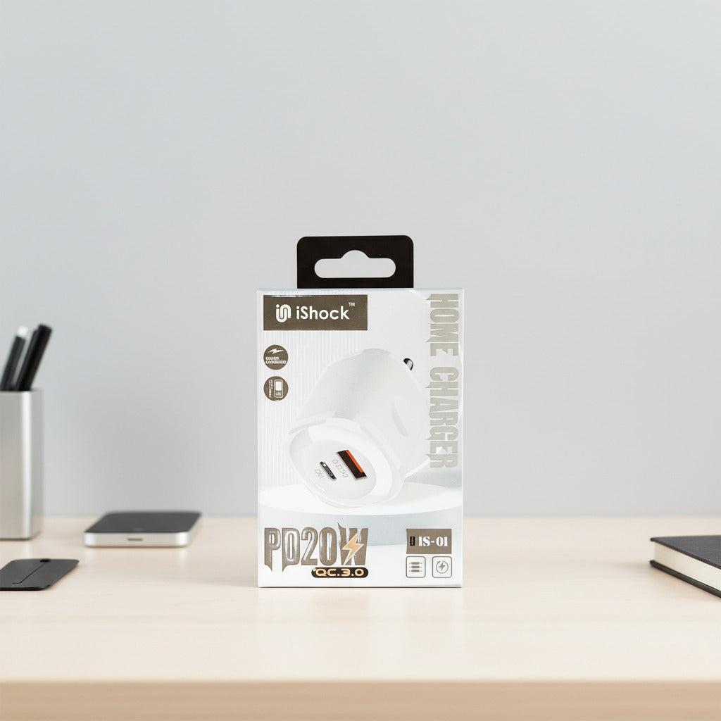 20W PD Dual Port Fast Charger - White