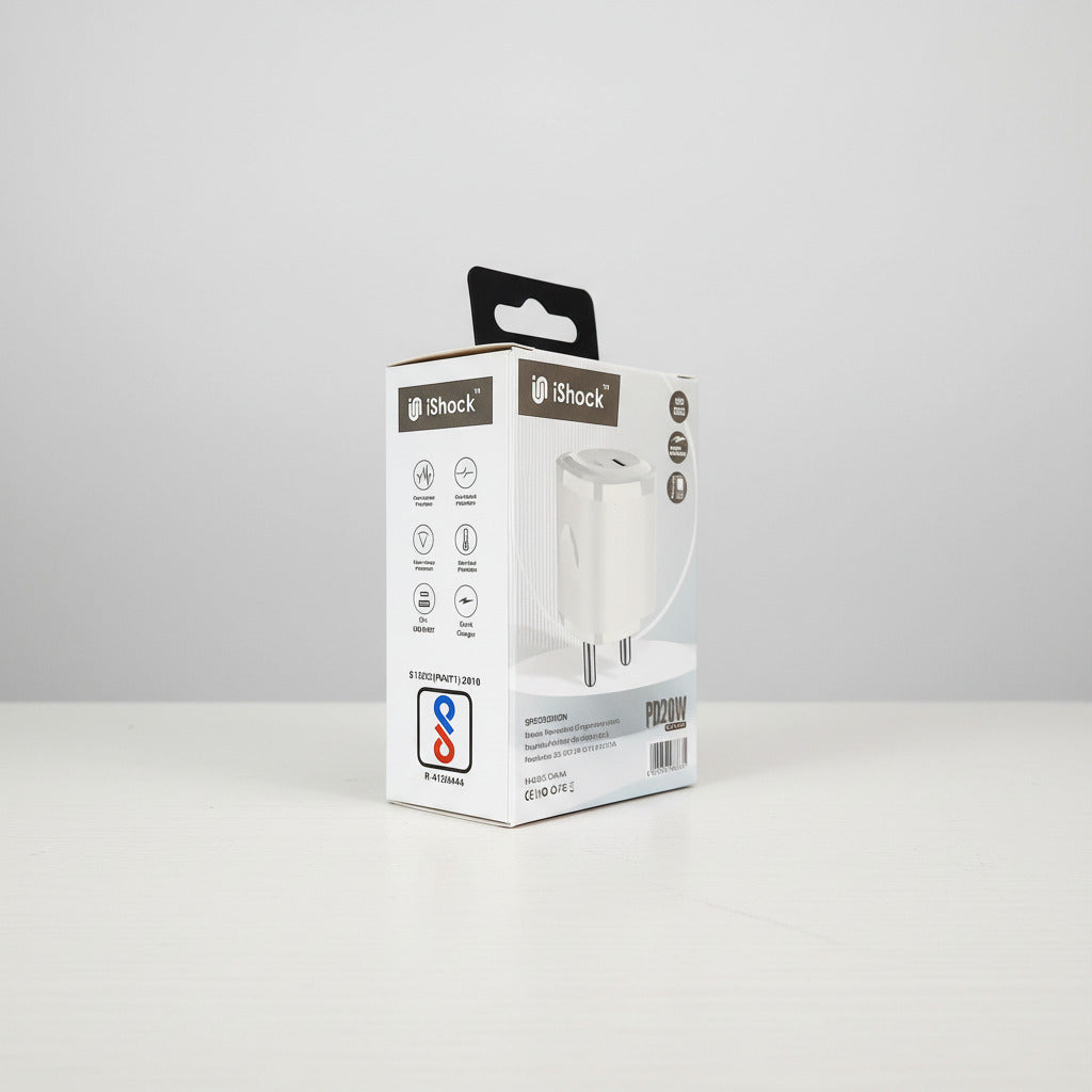 20W PD Dual Port Fast Charger - White