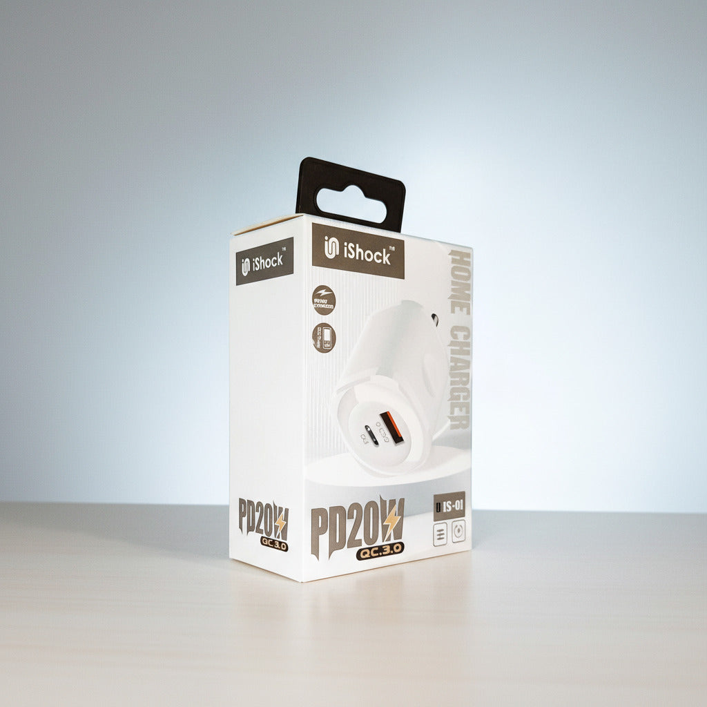 20W PD Dual Port Fast Charger - White
