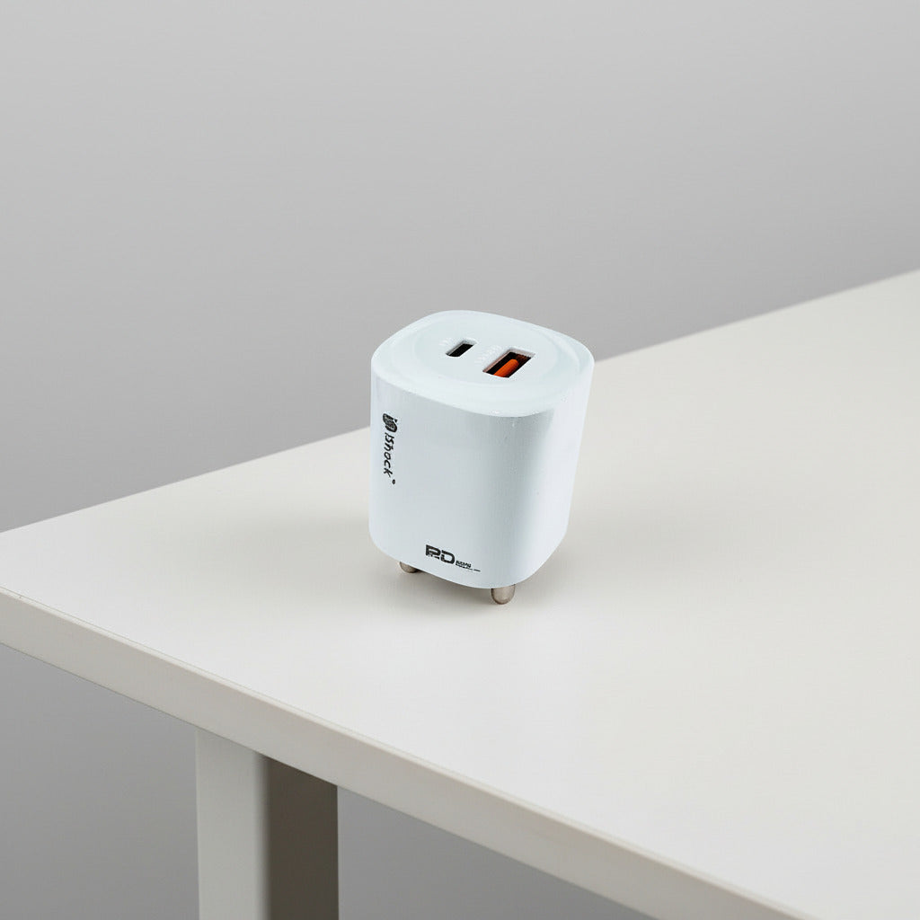 20W PD Dual Port Fast Charger - White