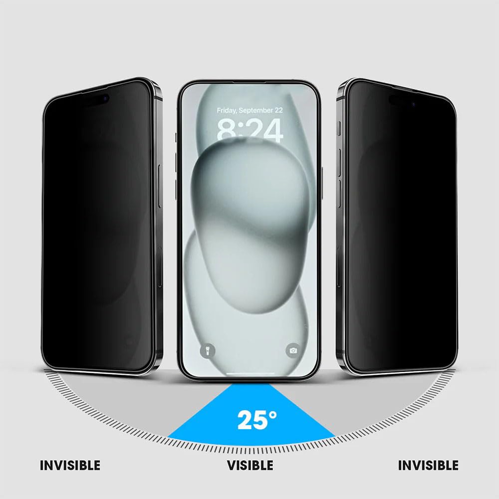 iShock Anti-Spy Privacy Tempered Glass for iPhone 16