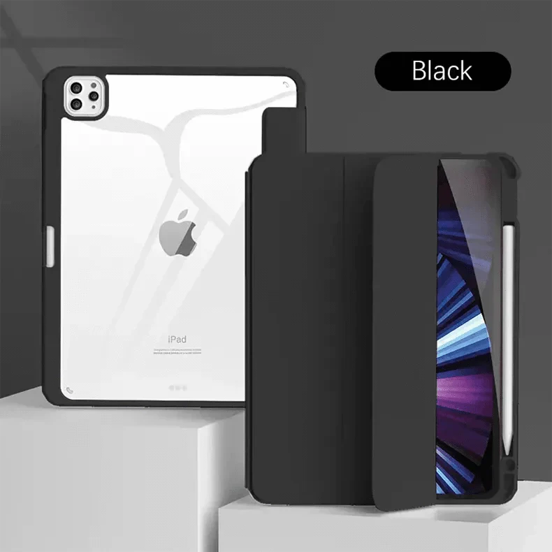 Built-in Stand Trifold Slim Case Black