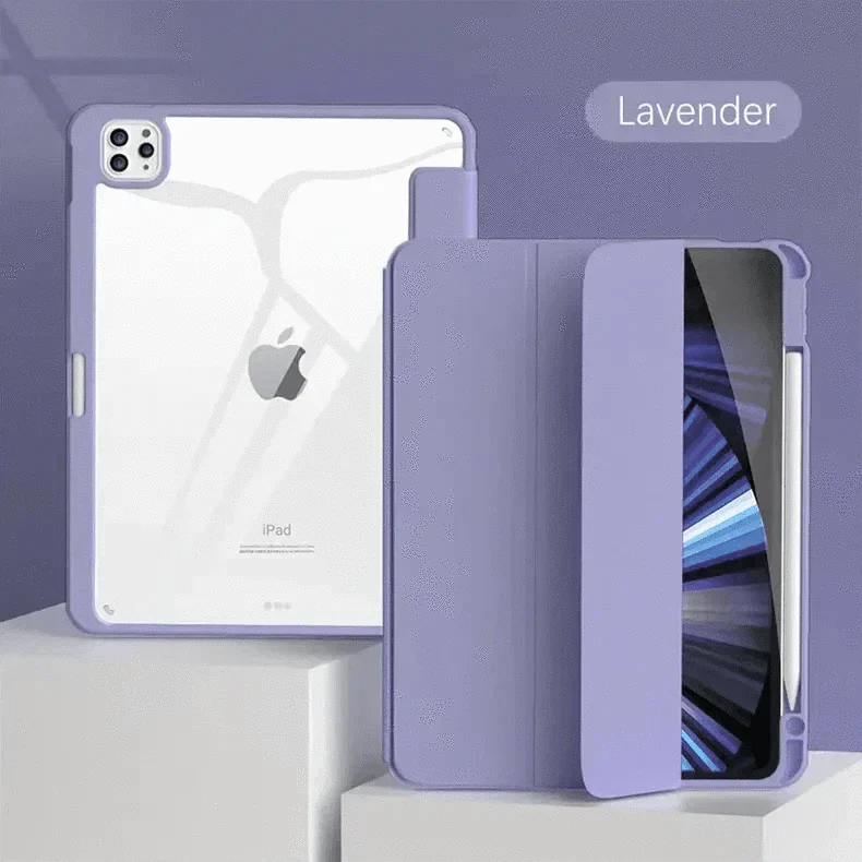 Built-in Stand Trifold Slim Case Lavender