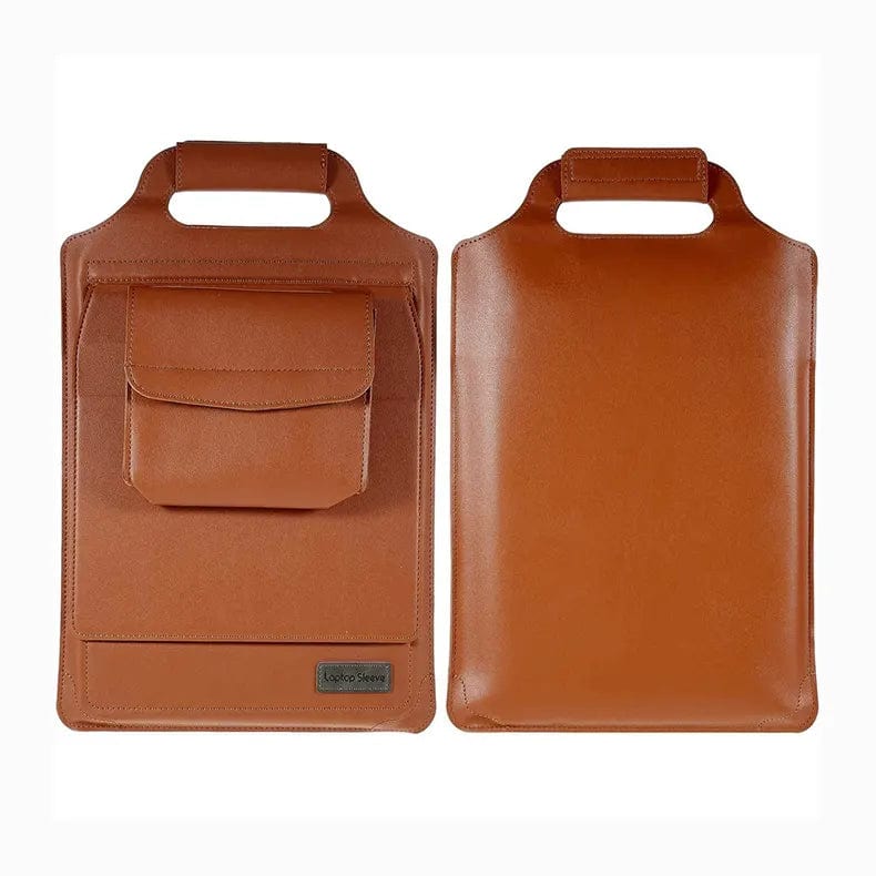 Multifunctional Laptop Sleeve Adjustable Stand up-to 13-inch laptop Brown