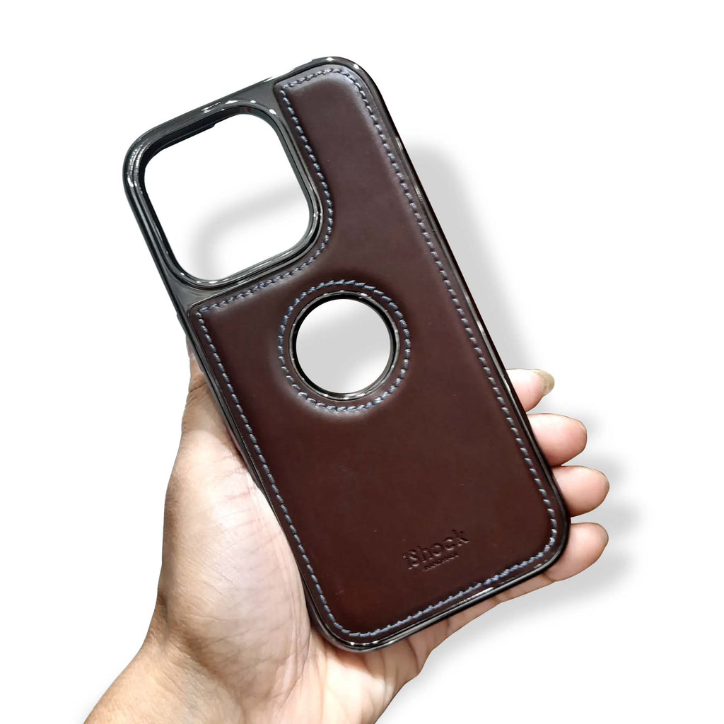 Electroplating Chrome PU Leather Case for iPhone 11
