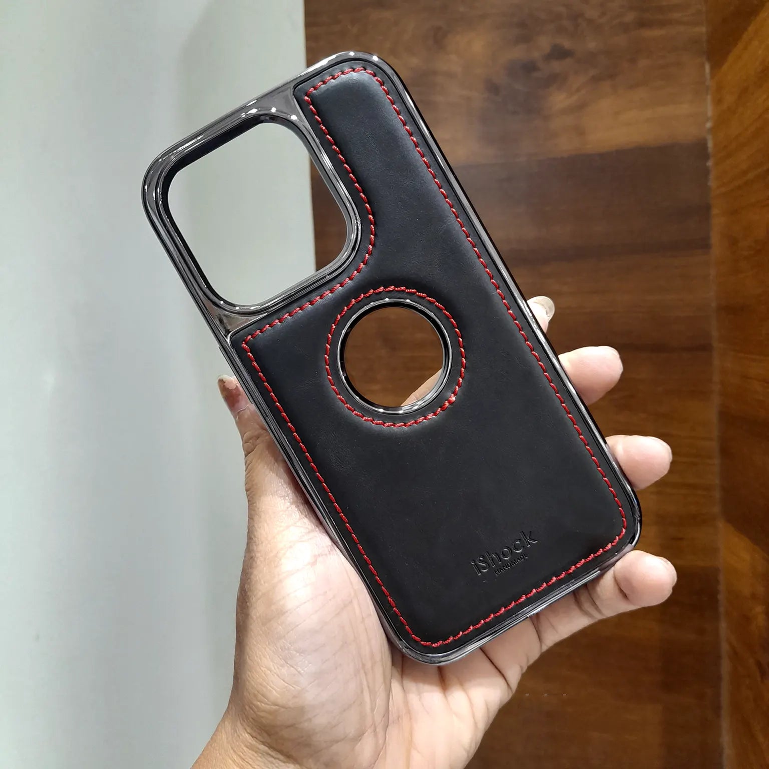 Electroplating Chrome PU Leather Case for iPhone 15 Pro