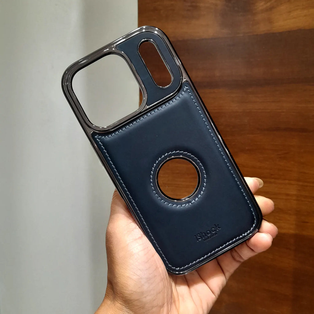 Electroplating Chrome PU Leather Case for iPhone 17 Air