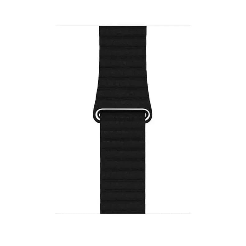 Leather Texture Magnetic Loop Black