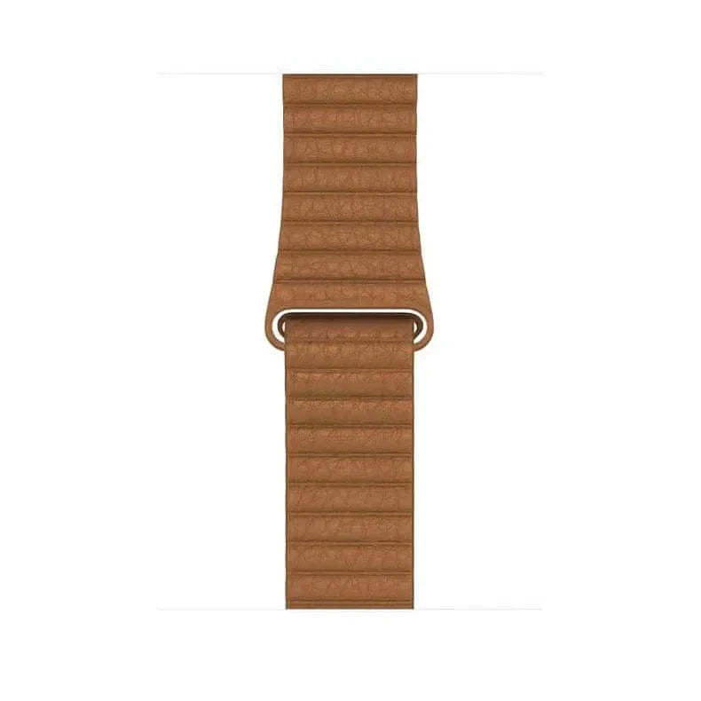 Leather Texture Magnetic Loop Brown