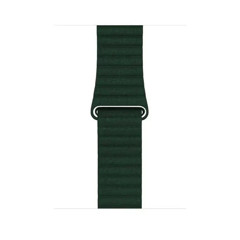 Leather Texture Magnetic Loop Midnight Green