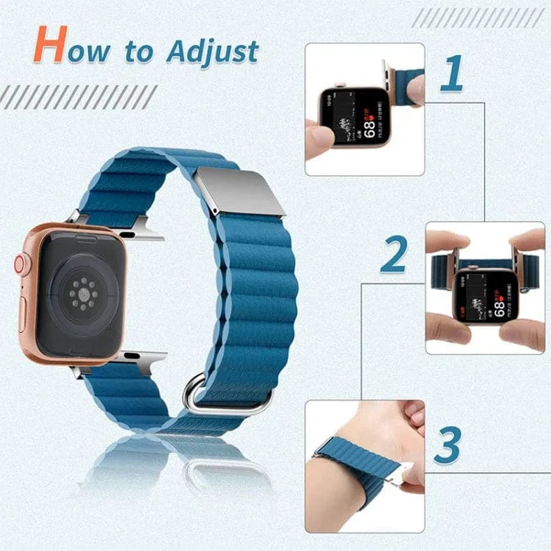 Magnetic Leather Texture Band