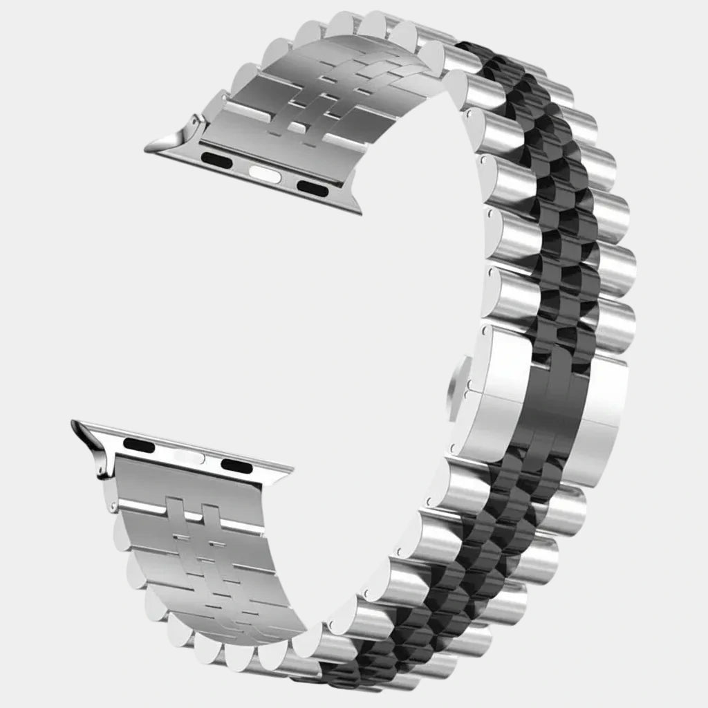 Metal Link Bracelet Chain Black Silver