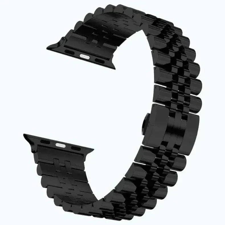 Metal Link Bracelet Chain Matte Black