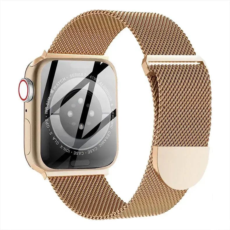 Milanese Magnetic Loop Round Champange Gold