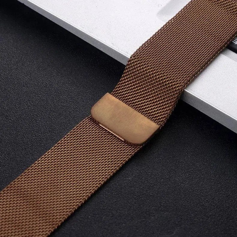 Milanese Magnetic Loop Curve Coffee Brown