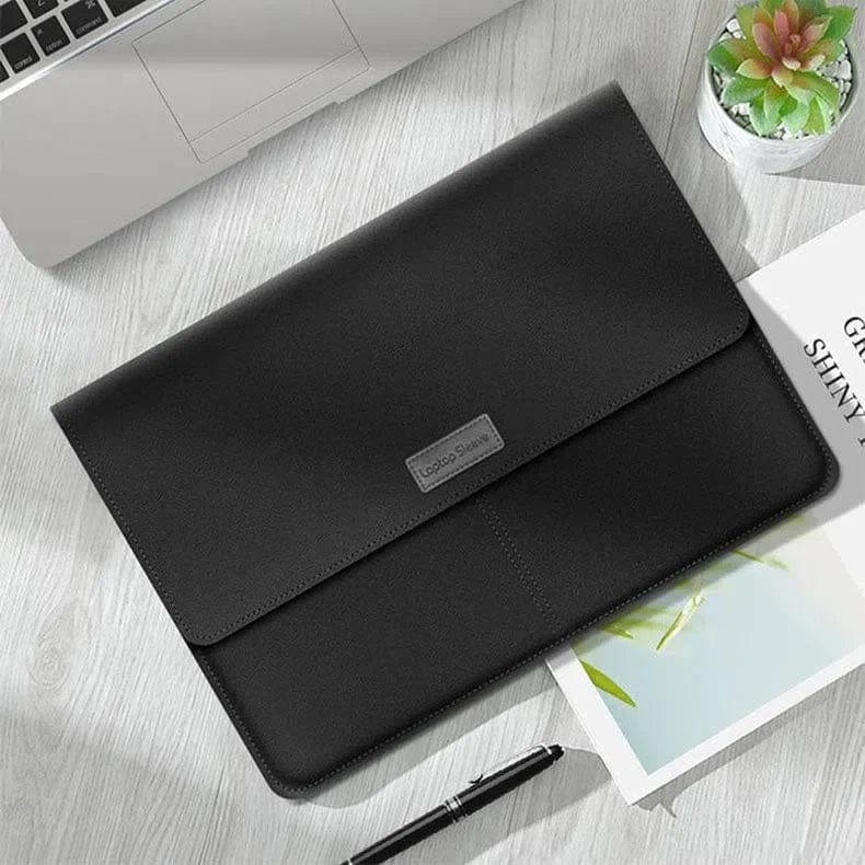 PU Leather Envelope Laptop Sleeve for up-to 13-inch laptop Black