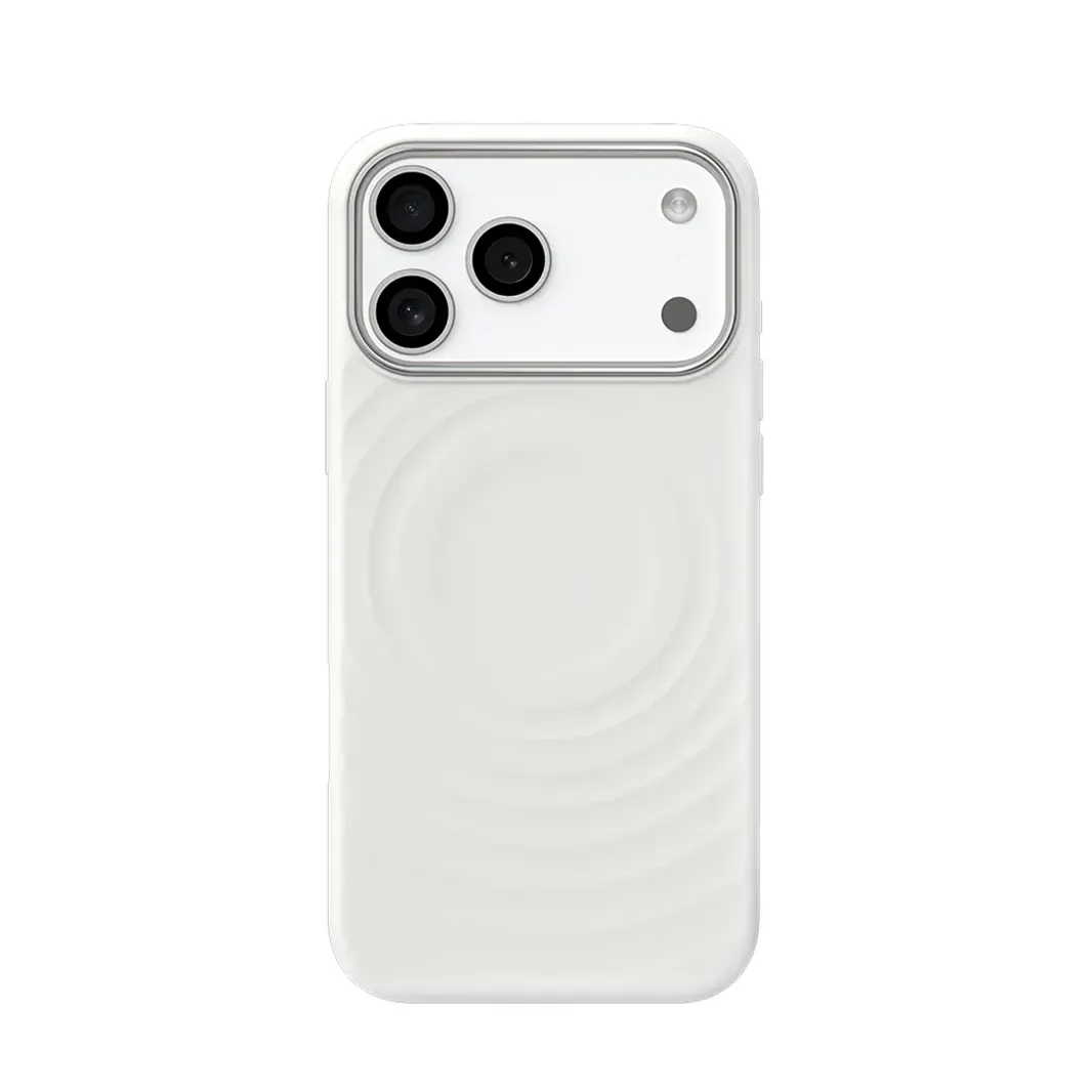 Ripple Magsafe Silicone Case iPhone 17 Pro Max White