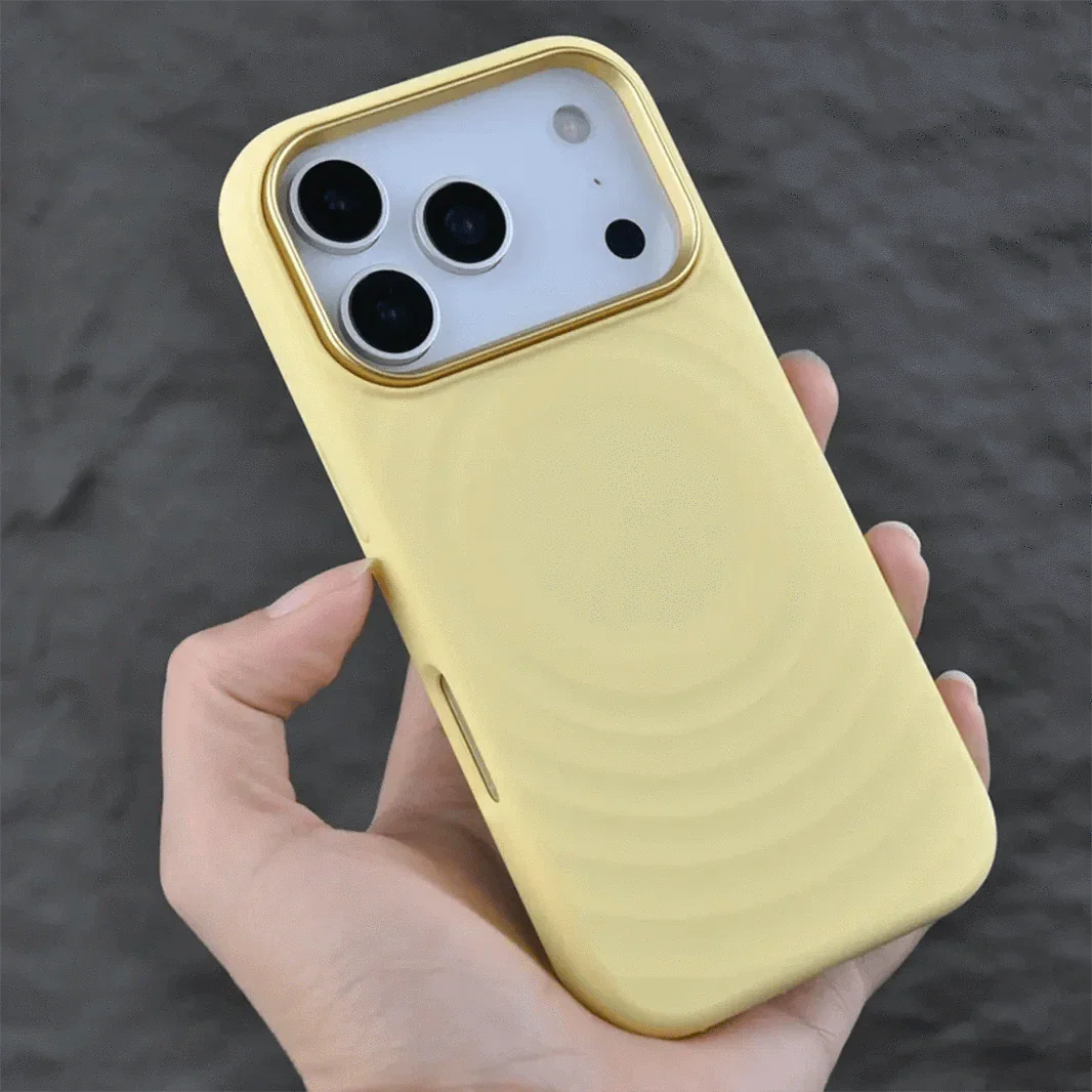 Ripple Magsafe Silicone Case iPhone 17 Pro Max Yellow