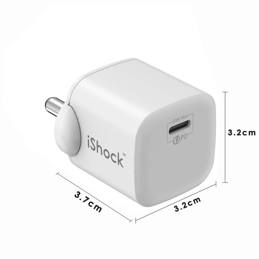 25W Type C Quick Charger GaN mini PD - White