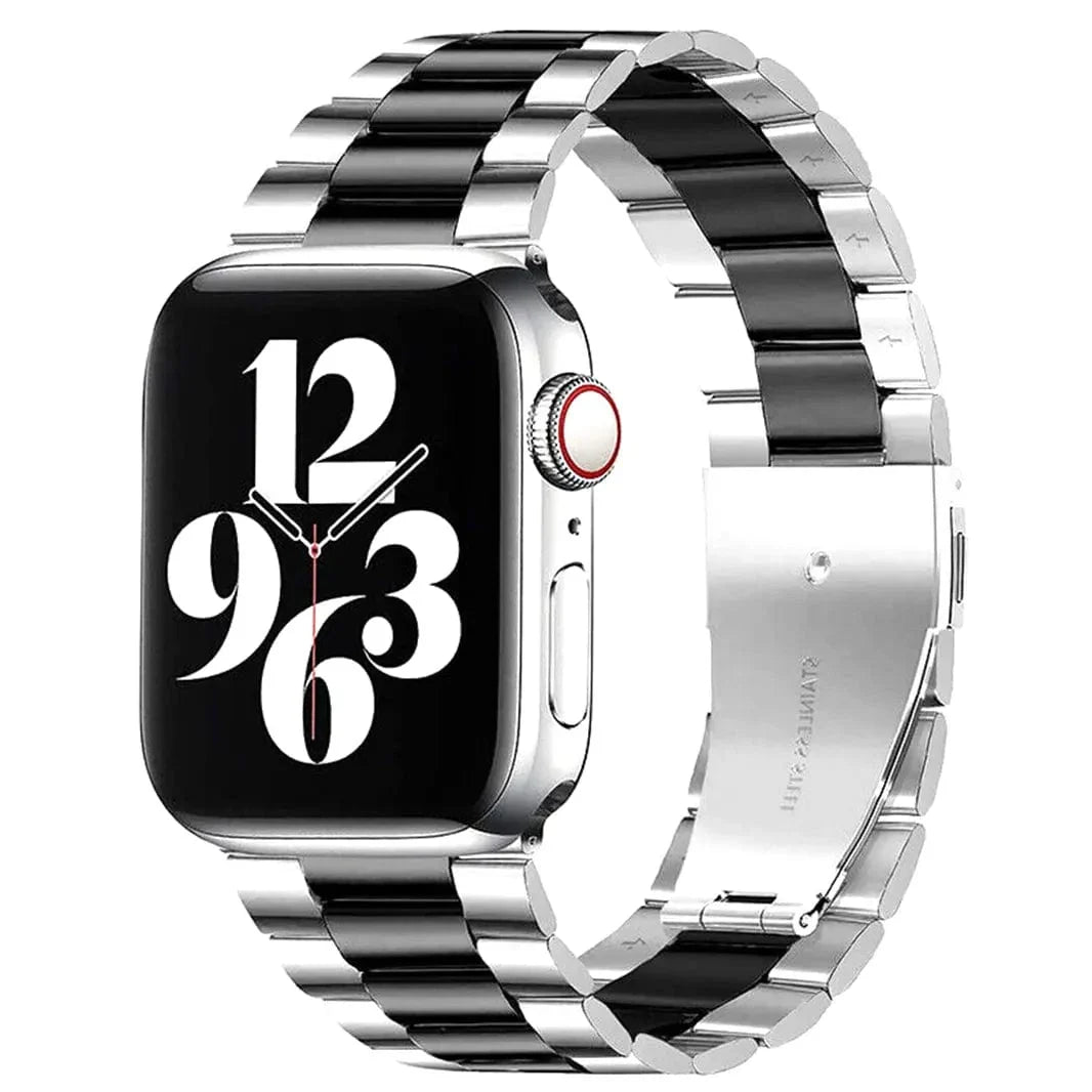 Stainless Steel Metal Bracelet Black Silver
