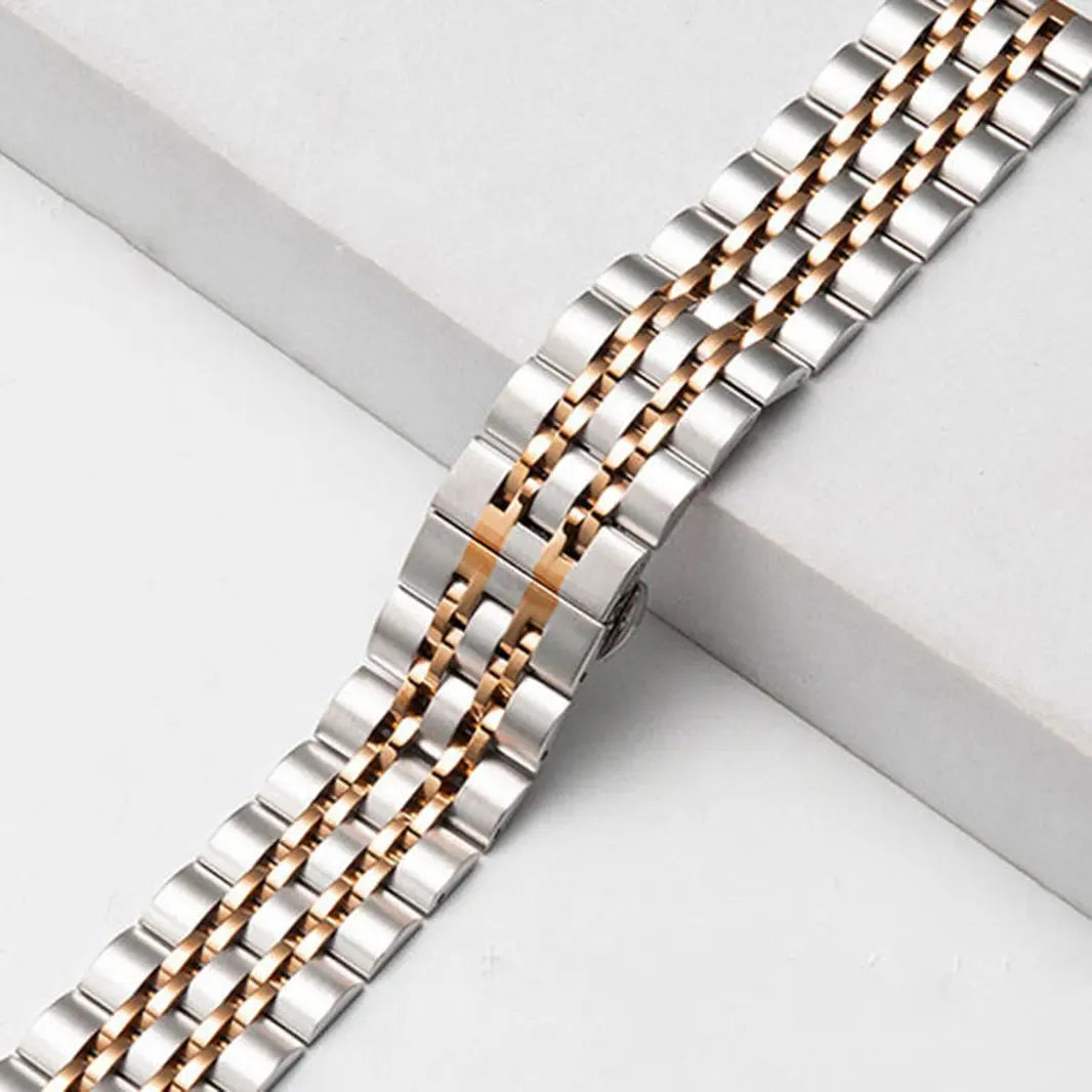Stainless Steel 7 Link Bracelet Bronze Silver
