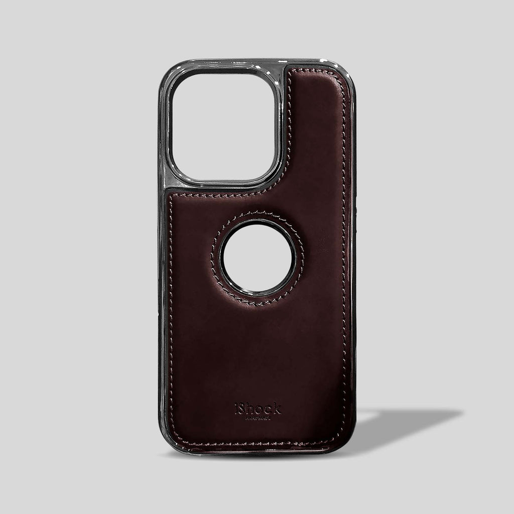 Electroplating Chrome PU Leather Case for iPhone 16