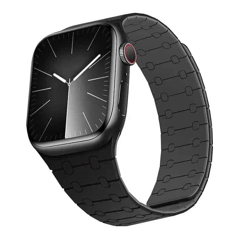 Velour Silicone Magnetic Loop Black Gray