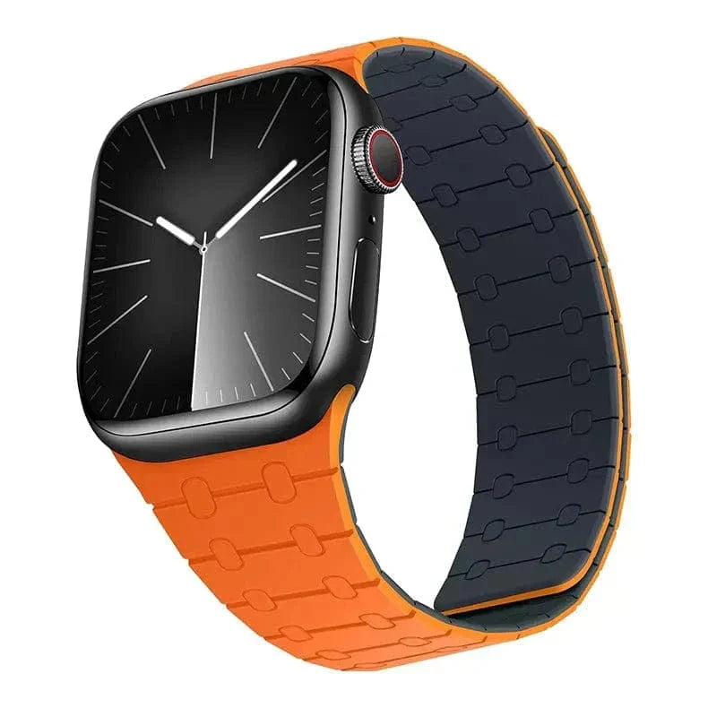 Velour Silicone Magnetic Loop Orange Midnight Blue