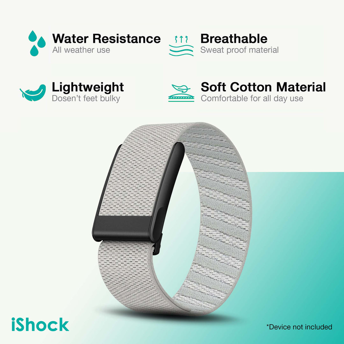 Nylon Sports Loop for Whoop 5.0 MG | 5.0 LIFE ( Black - Off White )