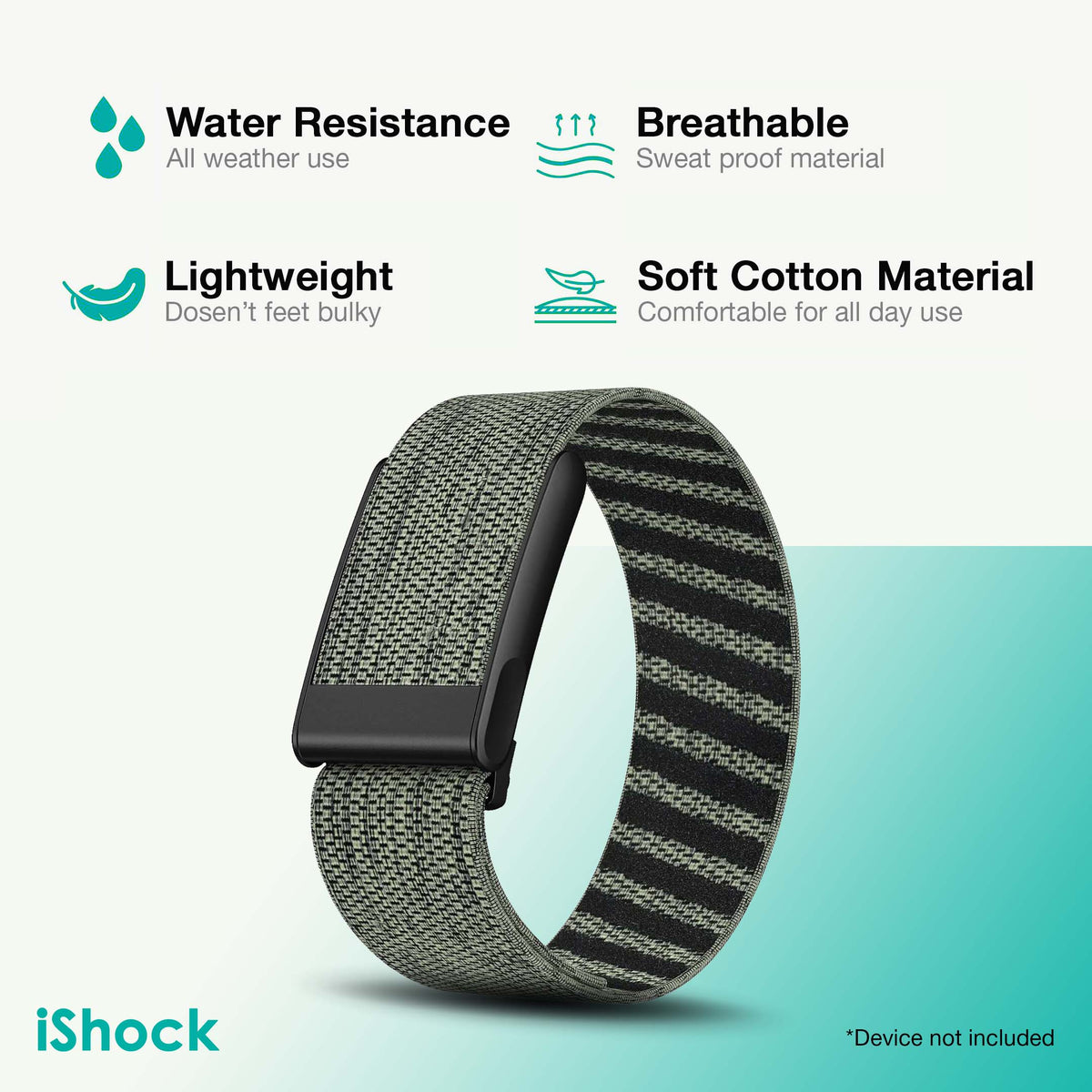 Nylon Sports Loop for Whoop 5.0 MG | 5.0 LIFE ( Black - Olive Green )