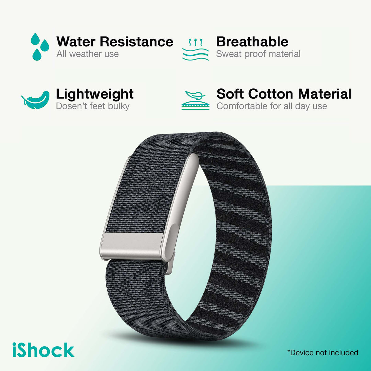Nylon Sports Loop for Whoop 5.0 MG | 5.0 LIFE ( Titanium - Dark Grey )