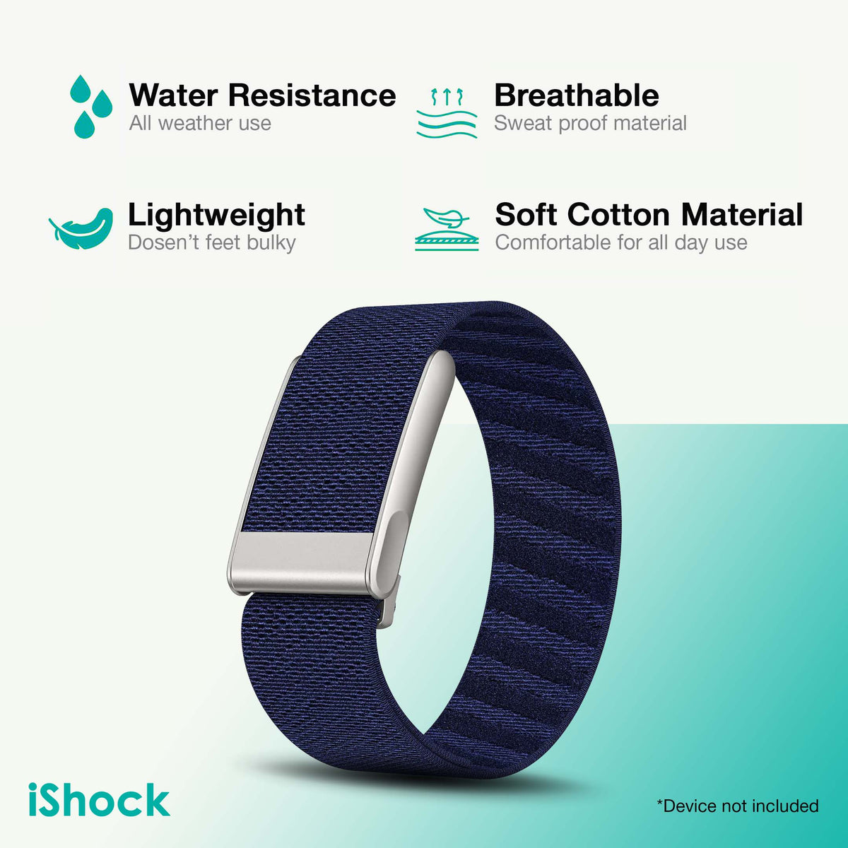 Nylon Sports Loop for Whoop 5.0 MG | 5.0 LIFE ( Titanium - Navy )