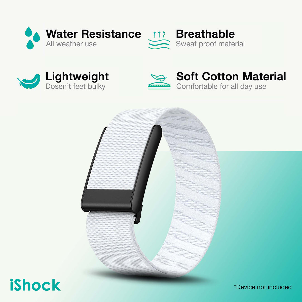 Nylon Sports Loop for Whoop 5.0 ONE | 5.0 PEAK ( Black - White )
