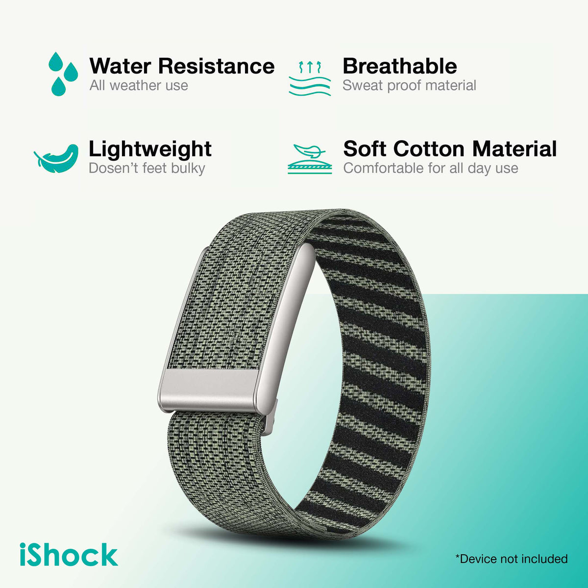 Nylon Sports Loop for Whoop 5.0 ONE | 5.0 PEAK ( Titanium - Olive Green )