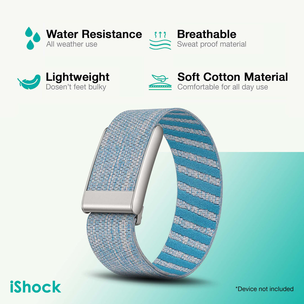 Nylon Sports Loop for Whoop 5.0 ONE | 5.0 PEAK ( Titanium - Sky Blue )
